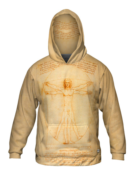 Leonardo da Vinci - "Vitruvian Man" (1490) Mens Hoodie Sweater