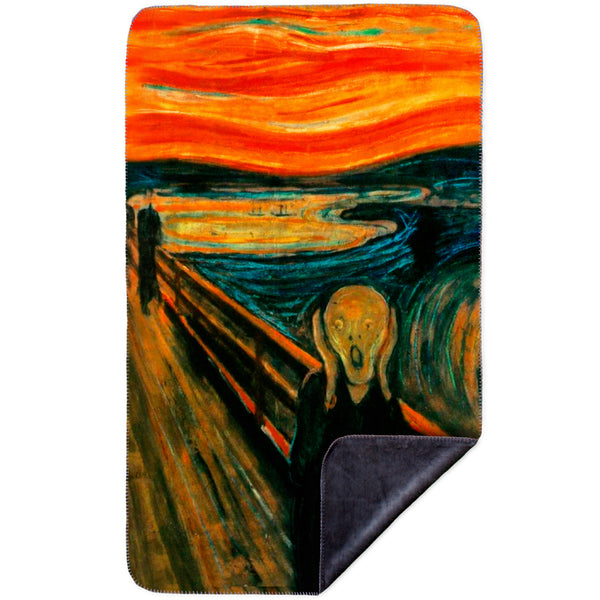 Edvard Munch - "The Scream" (1895) MicroMink(Whip Stitched) Grey