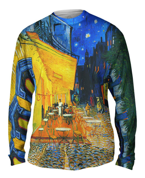 Vincent van Gogh - "The Terrace Café On The Place Du Forum In Arles At Night Arles" (1888) Mens Long Sleeve