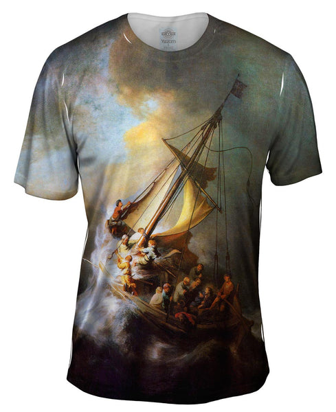 Rembrandt Harmenszoon Van Rijn - "Christ On The Storm On The Sea Of Galilee" (1632) Mens T-Shirt