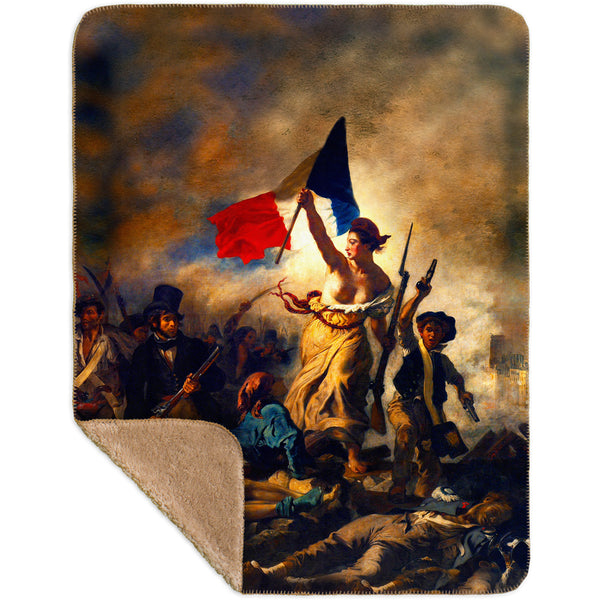 Eugene Delacroix - "La Liberte guidant le peuple (Liberty Leading the People)" Sherpa Blanket