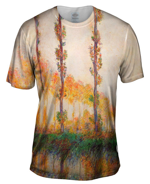 Monet -"Poplars in Autumn" (1891) Mens T-Shirt