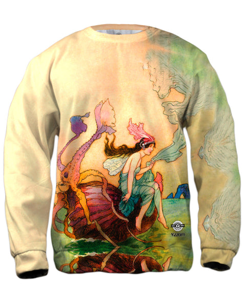 Warwick Goble - "Mermaid Octopus Sailing" Mens Sweatshirt