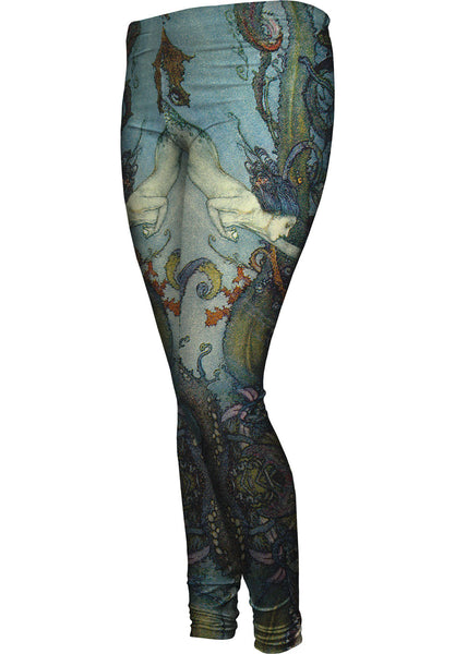 Edmund Dulac - "The Little Mermaid 2" (1911) Womens Leggings
