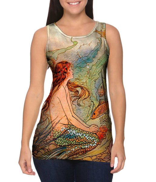 Elenore Plaisted Abbott - "The Mermaid And The Flower Maiden" Womens Tank Top