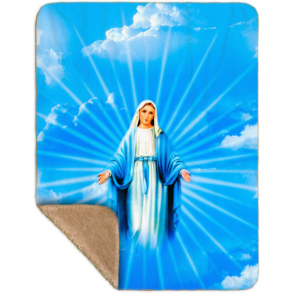 Blessed Virgin Mary Sherpa Blanket