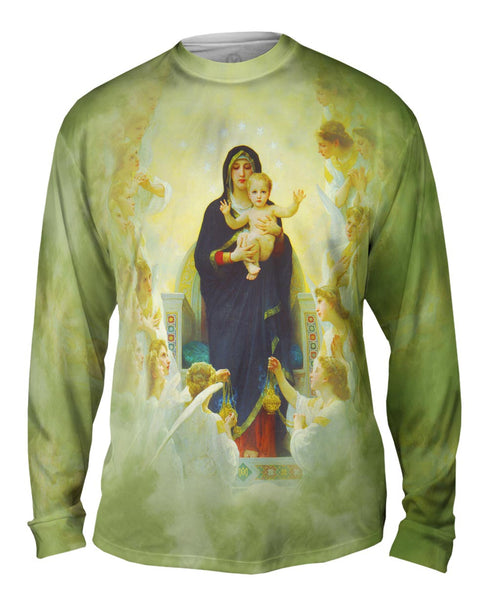 William Adolphe Bouguereau - "Virgin with Jesus and Angels" Mens Long Sleeve