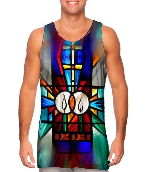 "Stained Glass Candles" Mens Tank Top