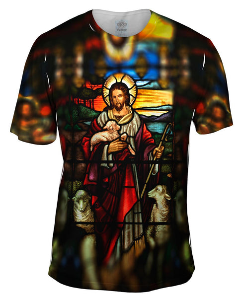 "St Johns Ashfield Stained Glass Good Shepherd" Mens T-Shirt