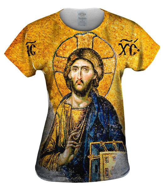 "Christian Orthodox Jesus Gold Hagia Sophia" Womens Top