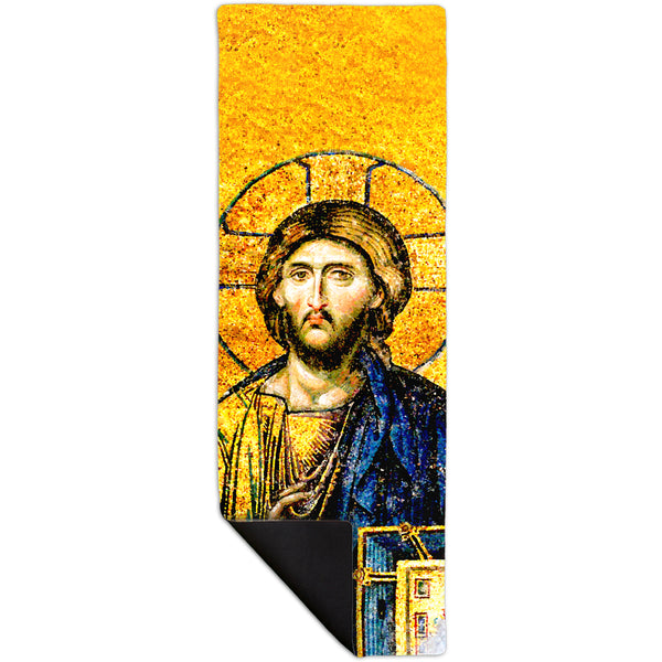 Christian Orthodox Jesus Gold Hagia Sophia Yoga Mat
