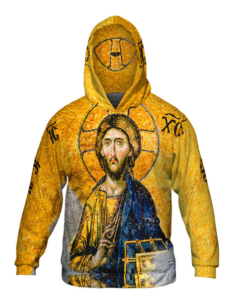 "Christian Orthodox Jesus Gold Hagia Sophia" Mens Hoodie Sweater