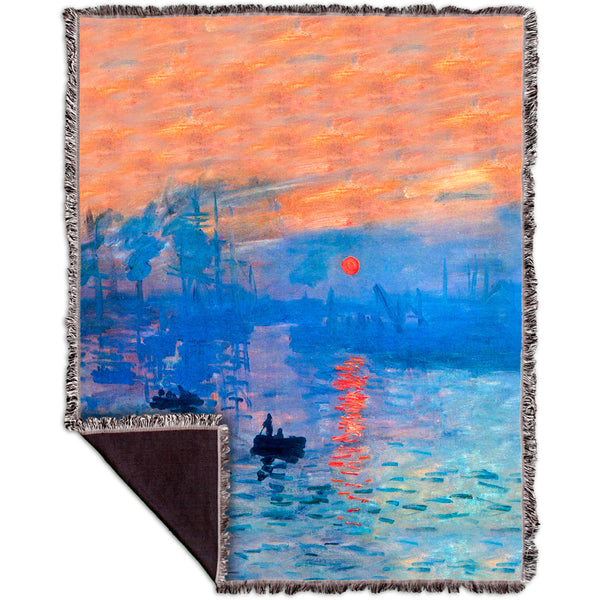 Claude Monet - "Impression Sunrise" (1873) Woven Tapestry Throw
