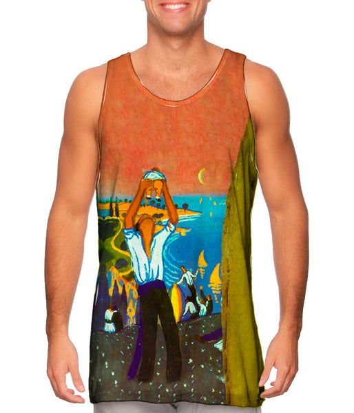 Salvador Dali - "Man Holding Up A Baby As Though He Were Drinking From A Bottle" (1921) Mens Tank Top