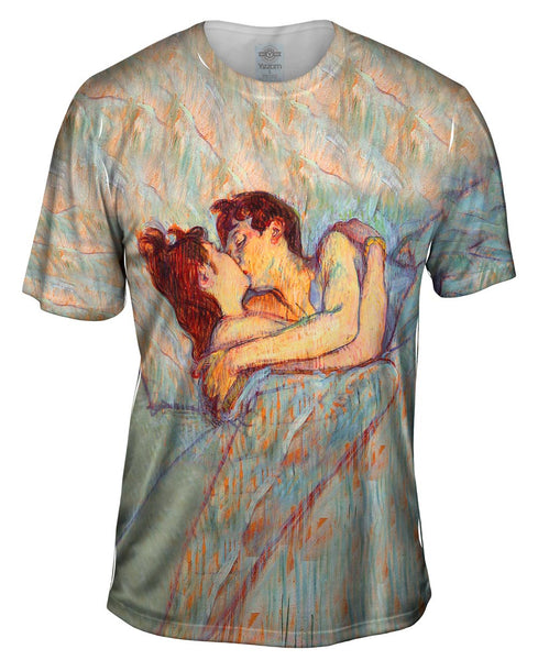 Henri De Toulouse Lautrec - "In Bed The Kiss" (1892) Mens T-Shirt