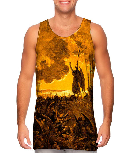 Gustave Dore - "Paradise Lost 3 Gold" (1857) Mens Tank Top