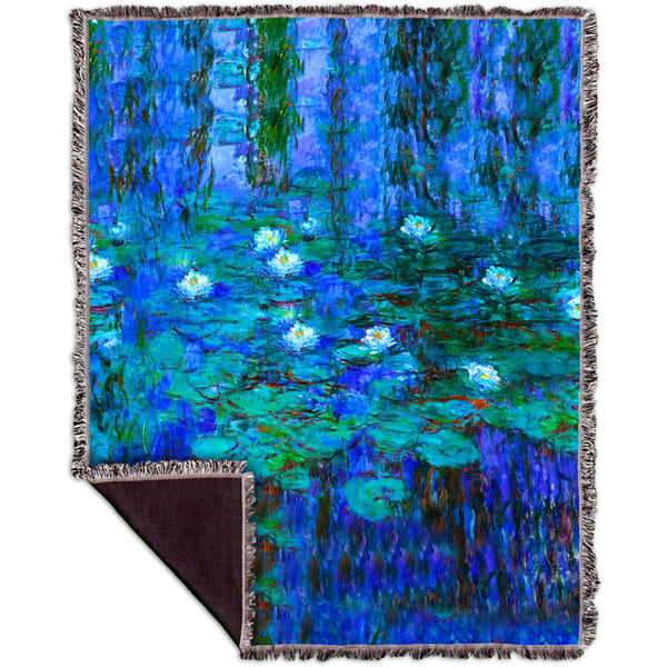 Claude Monet - "Blue Water Lilies" (1916) Woven Tapestry Throw