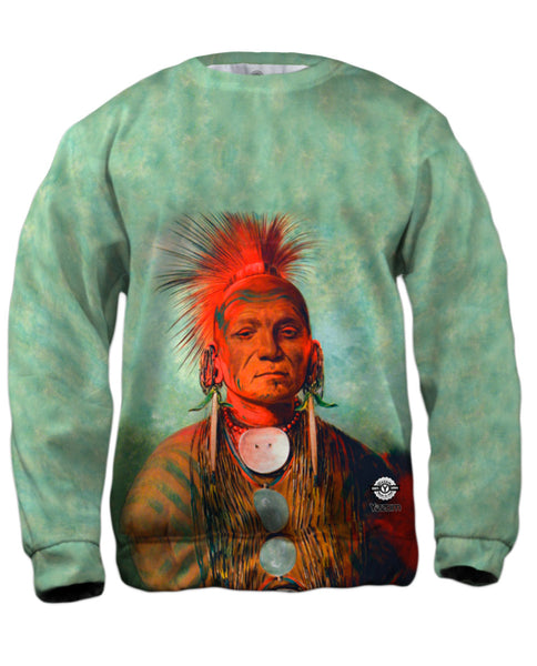 Native American Art - "See Non Ty A An Iowa Medicine Man" (1844) Mens Sweatshirt