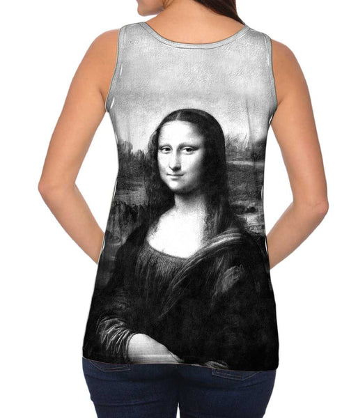 Pop Art - "Da Vinci Mona Lisa Black White" (1517) Womens Tank Top