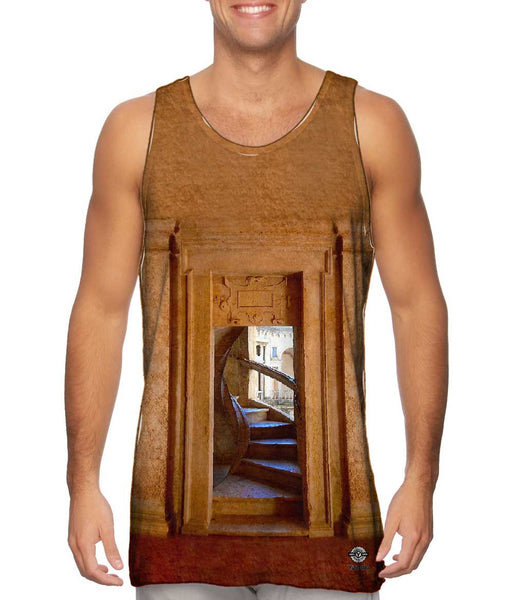 Templar Castles - "Architecture Spiral Staircase Cloister of John III Convent of Christ Portugal" Mens Tank Top