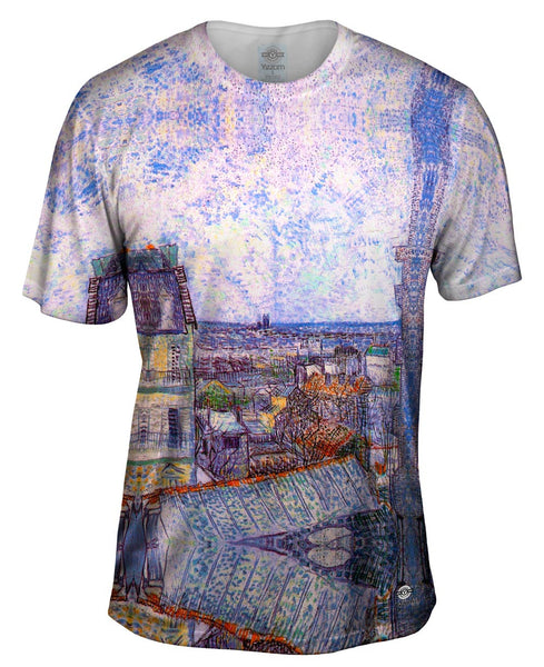 Vincent Van Gogh  - "View From Vincents Room In The Rue Lepic" Mens T-Shirt
