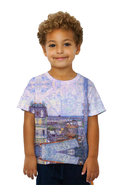 Kids Vincent Van Gogh  - "View From Vincents Room In The Rue Lepic" Kids T-Shirt