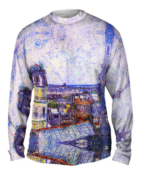 Vincent Van Gogh  - "View From Vincents Room In The Rue Lepic" Mens Long Sleeve