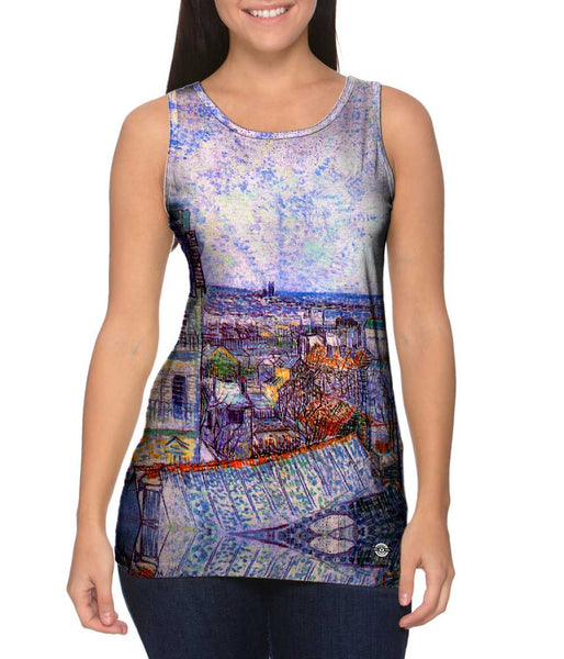 Vincent Van Gogh  - "View From Vincents Room In The Rue Lepic" Womens Tank Top