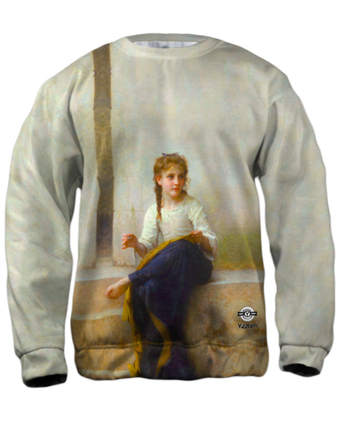 William-Adolphe Bouguereau - "Sewing" (1898) Mens Sweatshirt
