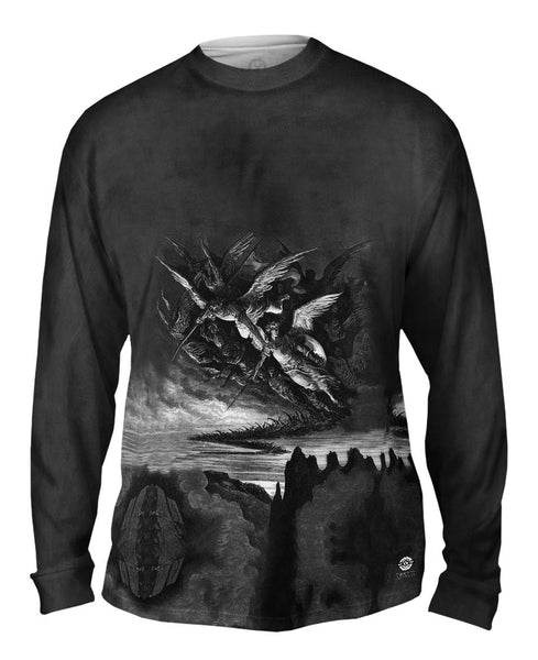 Gustave Dore - "Paradise Lost The fallen Angels explore Hell" (1866) Mens Long Sleeve