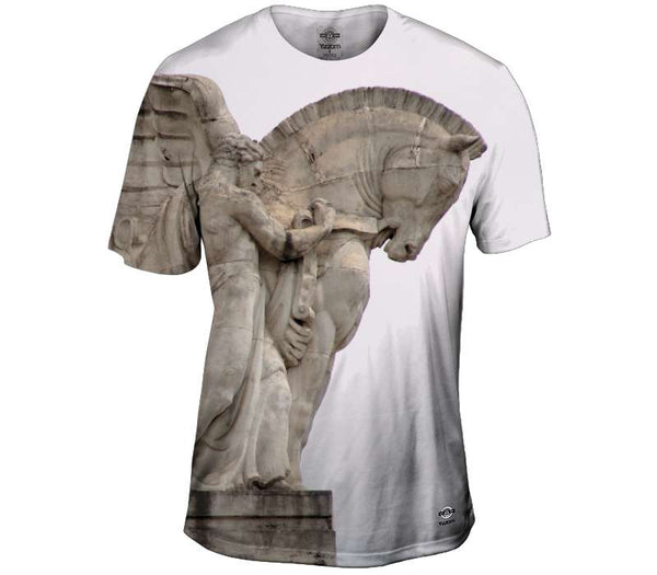 Pegasus And The Master Mens T-Shirt