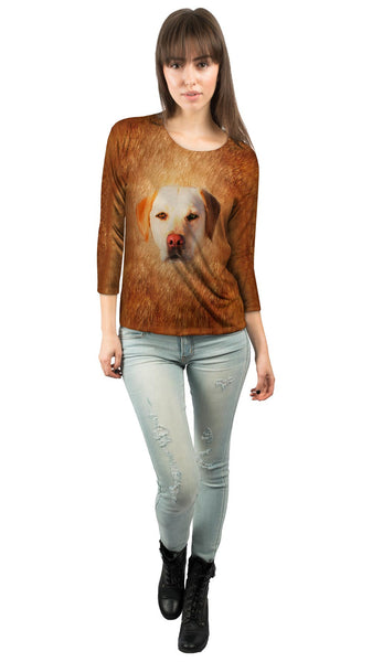 White Lab Face Womens 3/4 Sleeve