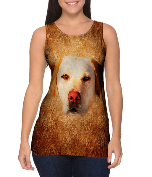 White Lab Face Womens Tank Top