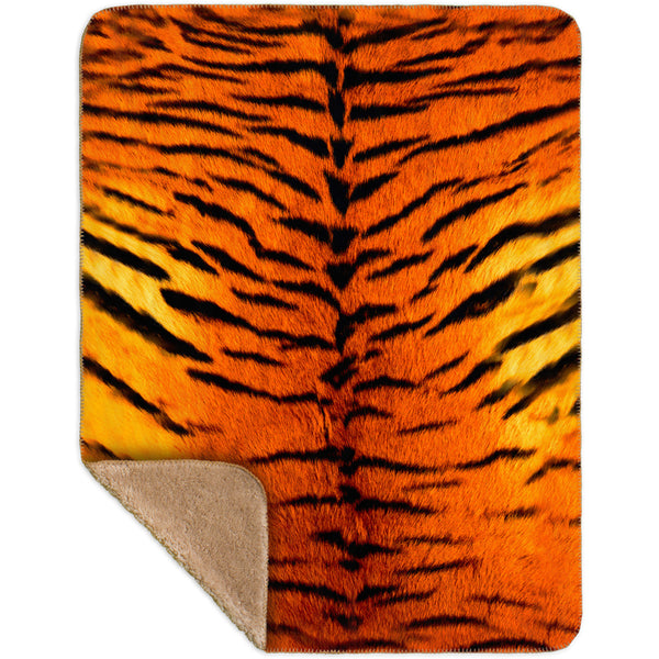 Tiger Skin Sherpa Blanket