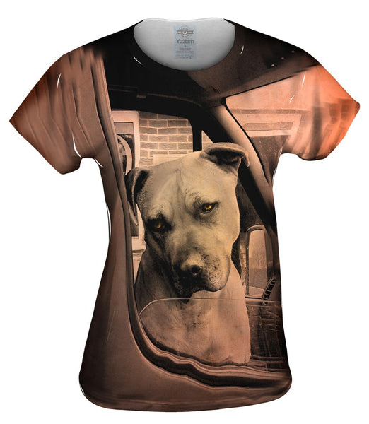 Driving Boxer Dog Womens Top