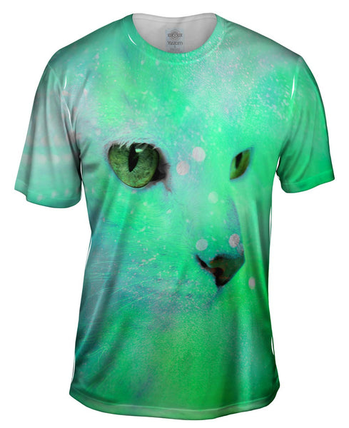 Psychedelic Kitty Close Up Mens T-Shirt