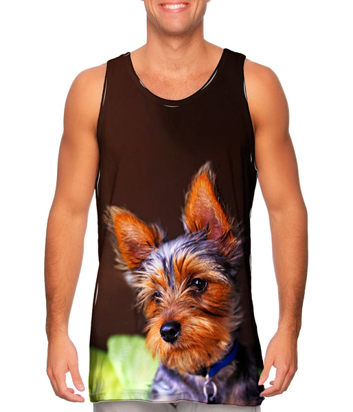 Yorkie In Deep Thought Mens Tank Top