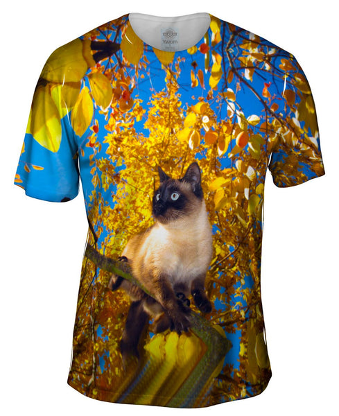 Tree Climber Siamese Cat Mens T-Shirt