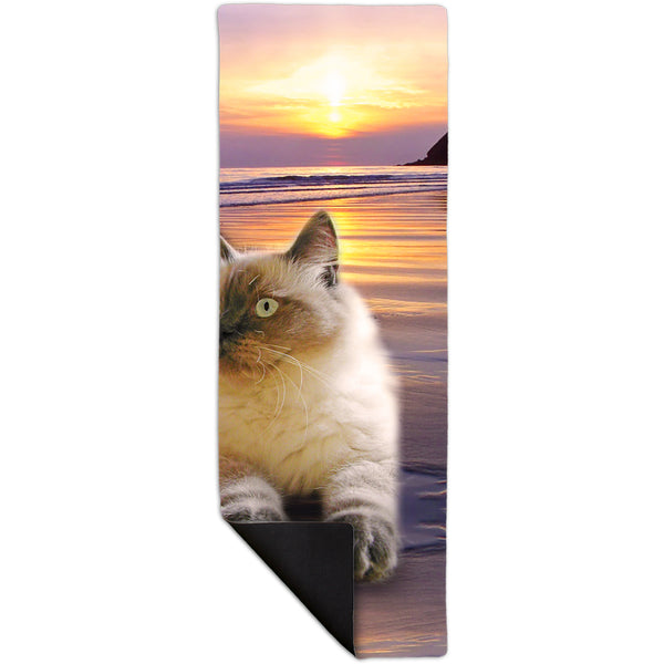 Beach Beauty Kitty Cat Yoga Mat