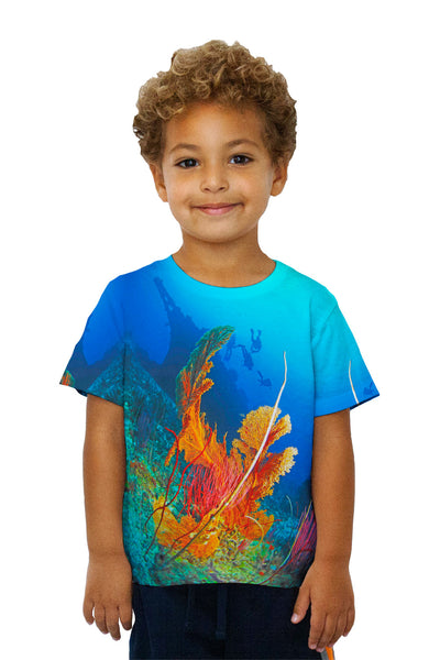 Kids Reef Forests Diving Underwater Kids T-Shirt