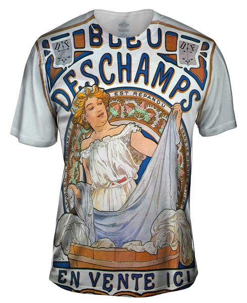 Alphonse Mucha - "Bleu Deschamps" En Vente Ici (1897) Mens T-Shirt