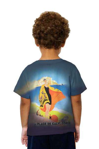 Kids La Plage de Calvi.corse 019 Kids T-Shirt
