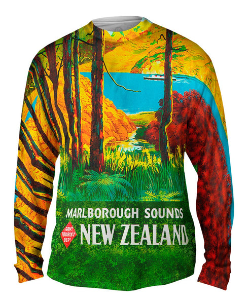 New Zealand Marlborough Sounds 036 Mens Long Sleeve