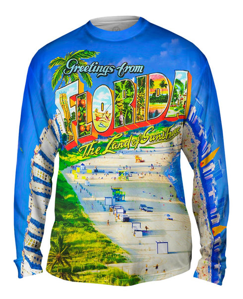 Greetings from Florida - The Land of Sunshine Mens Long Sleeve