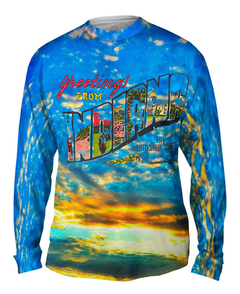 Greetings From Indiana 058 Mens Long Sleeve