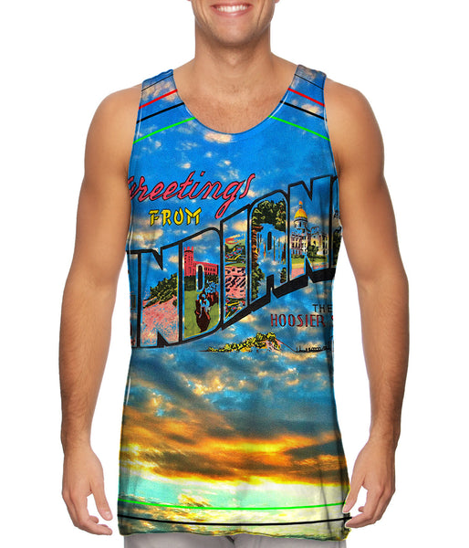 Greetings From Indiana 058 Mens Tank Top