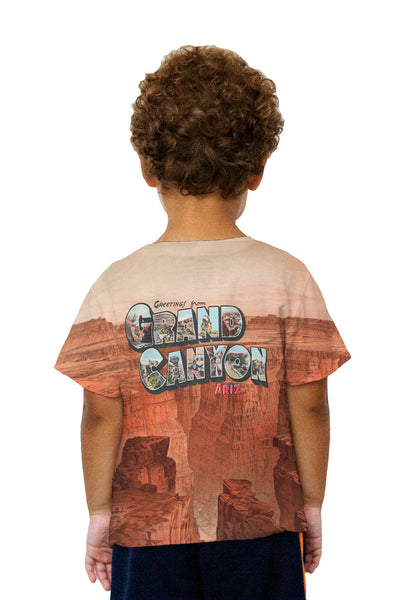 Kids Greetings From The Grand Canyon 063 Kids T-Shirt
