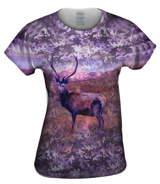 Camouflage Violet Deer Womens Top