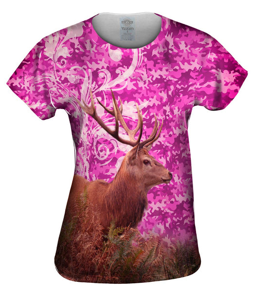 Camouflage Rosa Deer Womens Top