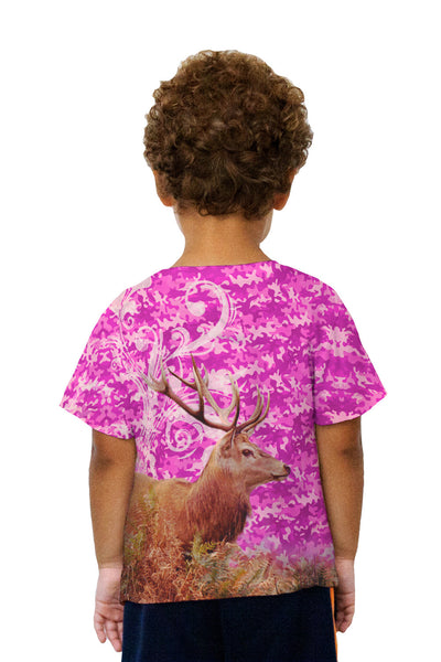 Kids Camouflage Rosa Deer Kids T-Shirt